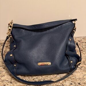 Michael Kors Dark Blue Shoulder Bag with 15wx11tx4D, strap 30” or 18”